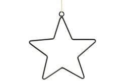 Hanger ster h16cm zwart