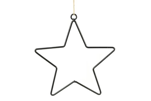 Hanger ster h20cm zwart