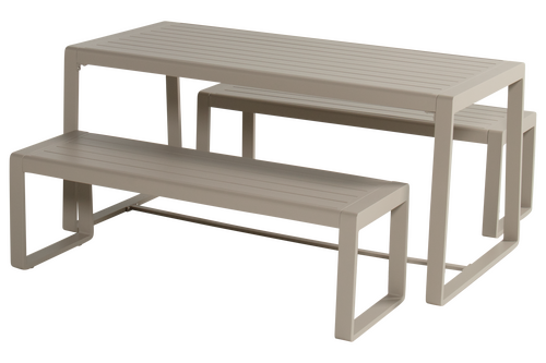 Hartman Harper Set table 160x80x74 +2x Bench 138x44x44 Sand