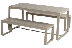 Hartman Harper Set table 160x80x74 +2x Bench 138x44x44 Sand