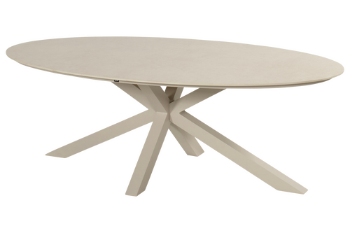 Hartman Xander Oval alu ceramic table 220x120cm sand