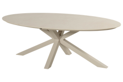 Hartman Xander Oval alu ceramic table 220x120cm sand