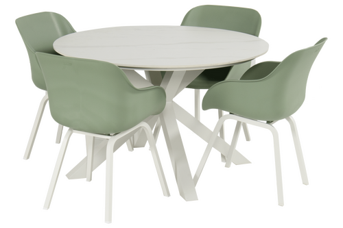Hartman Xander Round Table 120cm white - afbeelding 1