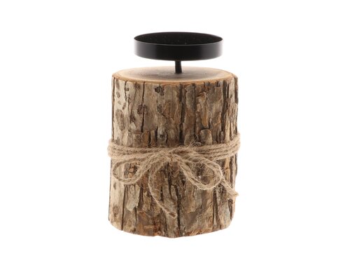 HBX Candleholder Log H17D10
