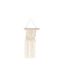 HBX Deco knoop macrame l13b1.5h40cm wit