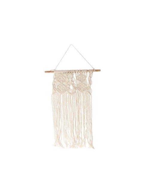 HBX Deco knoop macrame l25b1.5h60cm wit