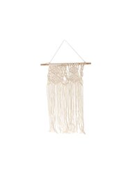 HBX Deco knoop macrame l25b1.5h60cm wit