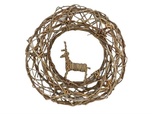 HBX Natural Living Hang. Ring Open Reindeer D48.0h12.0