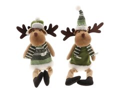 HBX Reindeer Sitting Cozy 2Ass L10W10H36
