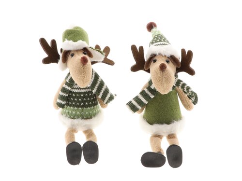HBX Reindeer Sitting Cozy 2Ass L6W6H25