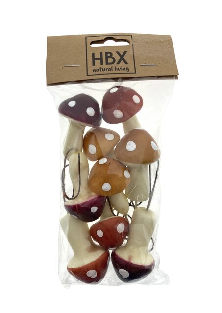 HBX Stick-in Mushroom 9Pcs L13W3H3