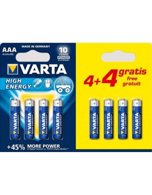 Varta high energy batterijAAA 8 stuks