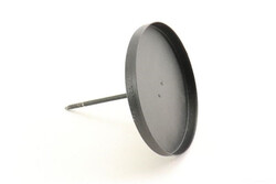 Hobby kaars d8.5h8.2cm zwart 2st