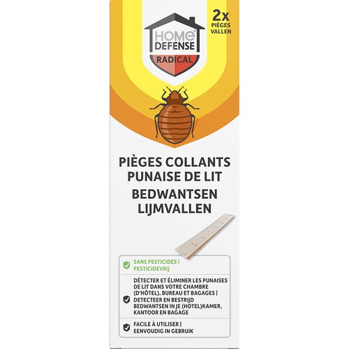 HOME DEFENSE® Bedwantsen Lijmvallen 2 stuks