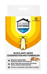 HOME DEFENSE® Kledingmotten Ringen 4 stuks