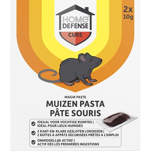 HOME DEFENSE® Muizenlokdoos Pasta 'Magik Paste' 2 stuks