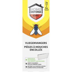 HOME DEFENSE® Vliegenvangers 3 vallen met 6 navullingen