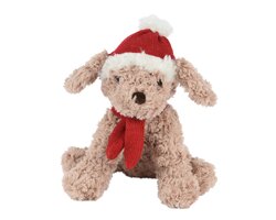 Hond pluche l20b12h24cm bruin