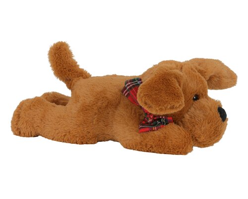 Hond polyester l18b35h13cm bruin - afbeelding 1