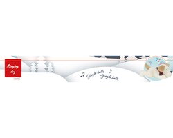 Hond polyester l18b35h13cm wit - afbeelding 2