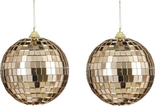 House of Seasons kerstbal spiegel champagne Ø 10cm