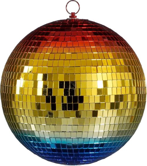 House of Seasons kerstbal spiegel multi color Ø 25cm