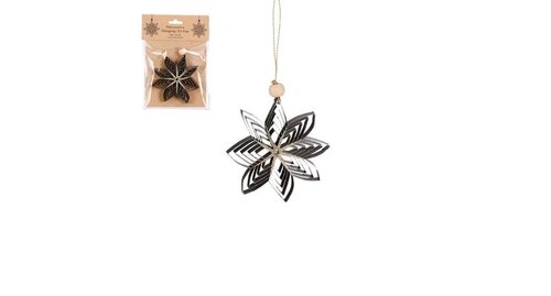 House of seasons Orn ster d10h1.50cm zwart