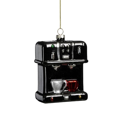 House of Seasons Ornament koffiemachine zwart - l9xb5xh11cm