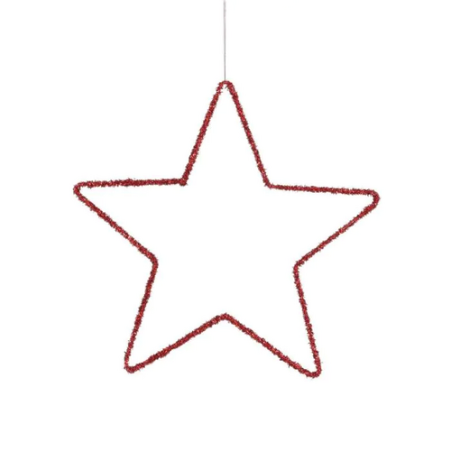 House of seasons Ster hang d40cm rood