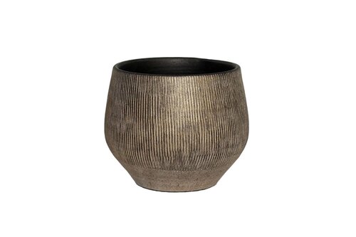 HS Pot hamar d31h28cm zwart/goud