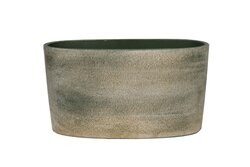 HS Pot hamar ov 28x12x14cm groen/goud