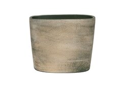 HS Pot hamar ov 28x13x23cm groen/goud