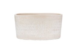 HS Pot miami ovaal 28x12x14cm creme