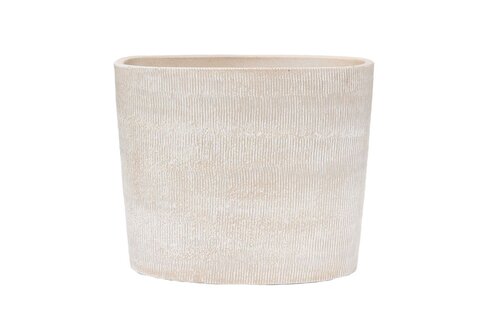 HS Pot miami ovaal 28x13x23cm creme