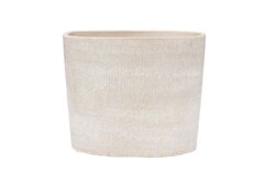 HS Pot miami ovaal 28x13x23cm creme