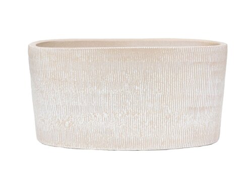 HS Pot miami ovaal 37x14x20cm creme