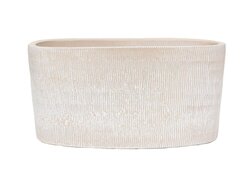 HS Pot miami ovaal 37x14x20cm creme