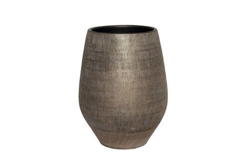 HS Vaas hamar d23h30cm zwart/goud