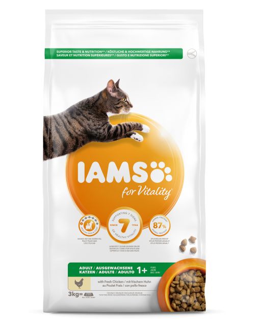 Iams cat adult chicken 3kg - afbeelding 1