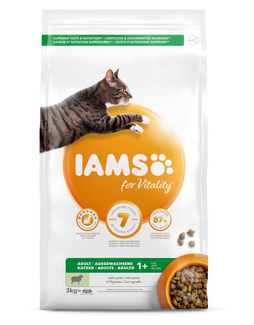 Iams cat adult lamb 3kg - afbeelding 1