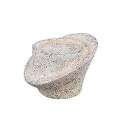 PTMD Iiona Cream cement candleholder twisty L
