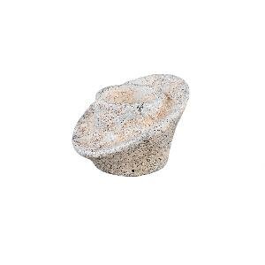 PTMD Iiona Cream cement candleholder twisty S