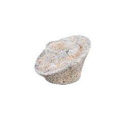 PTMD Iiona Cream cement candleholder twisty S
