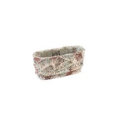 PTMD Isabelle Grey cement pot dent structure oval low S