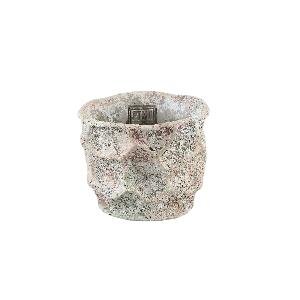 PTMD Isabelle Grey cement pot dented structure round S
