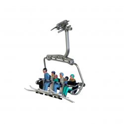 jägendorfer Figuren Zittend Ski's 6 stuks (exclusief zetel)