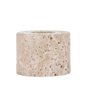 PTMD Jaqueleen Beige travertine dining candleholder L