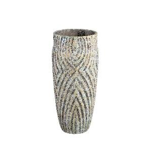 PTMD Jevan Light Green cement pot print round high M