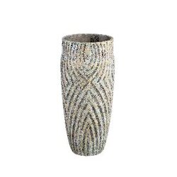 PTMD Jevan Light Green cement pot print round high M