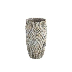 PTMD Jevan Light Green cement pot print round high S